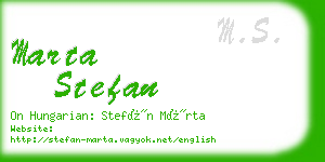 marta stefan business card
